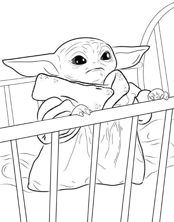 Baby Yoda Coloring Pages for Kids 5