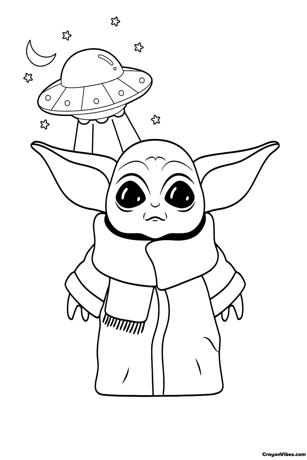 Baby Yoda Coloring Pages for Kids 52