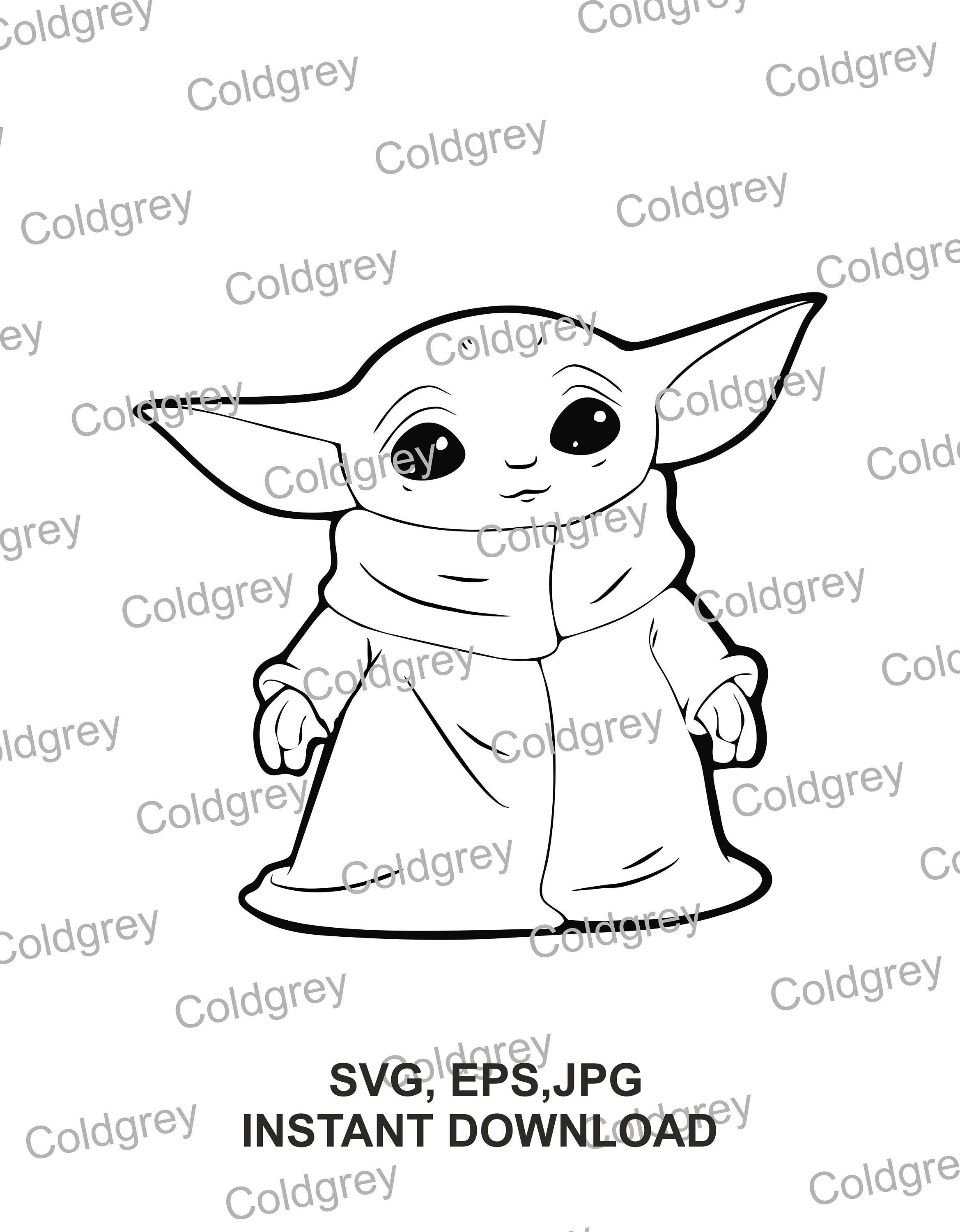 Baby Yoda Coloring Pages for Kids 56