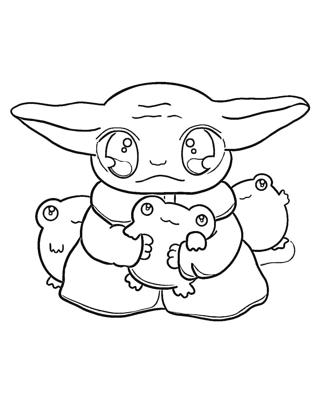 Baby Yoda Coloring Pages for Kids 57