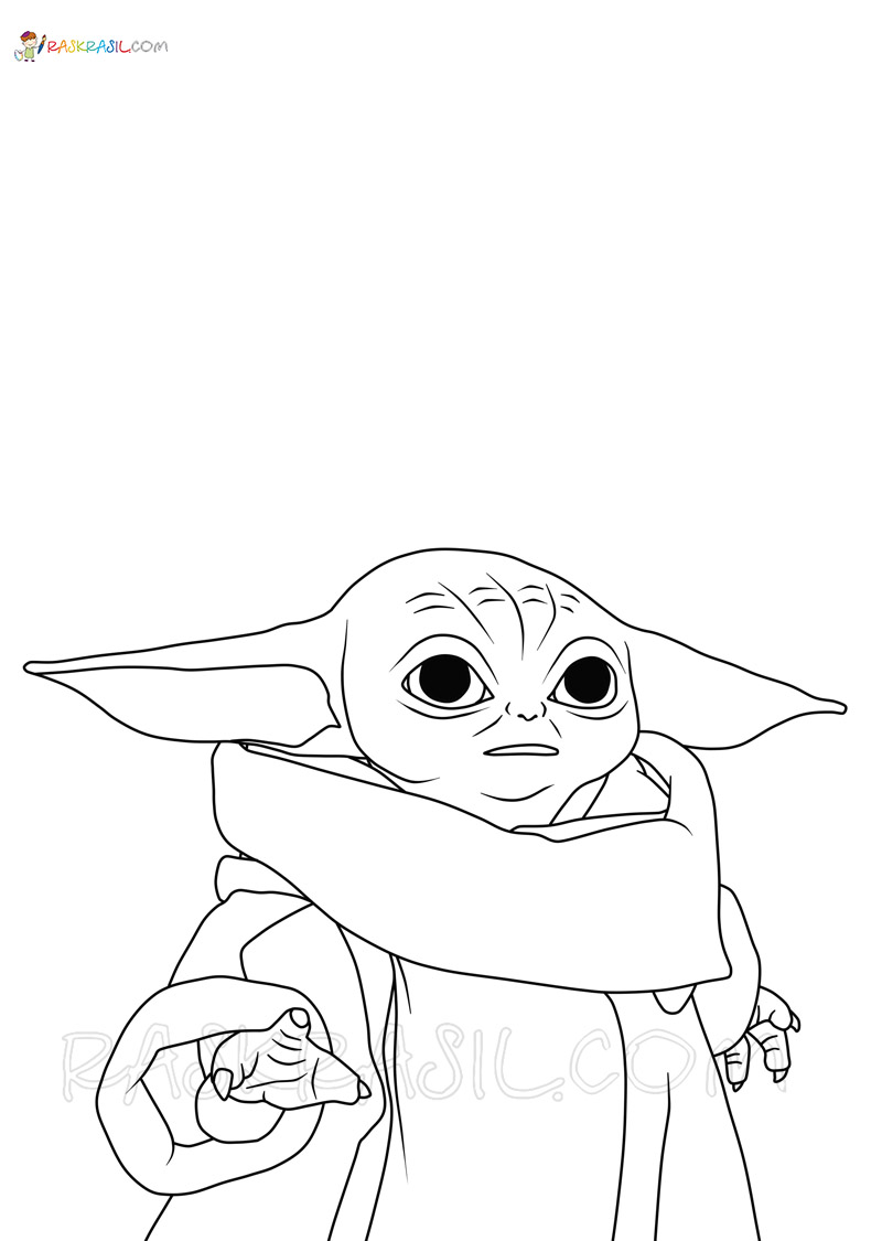 Baby Yoda Coloring Pages for Kids 58