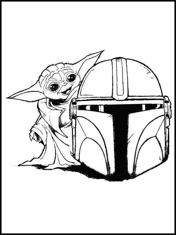 Baby Yoda Coloring Pages for Kids 6