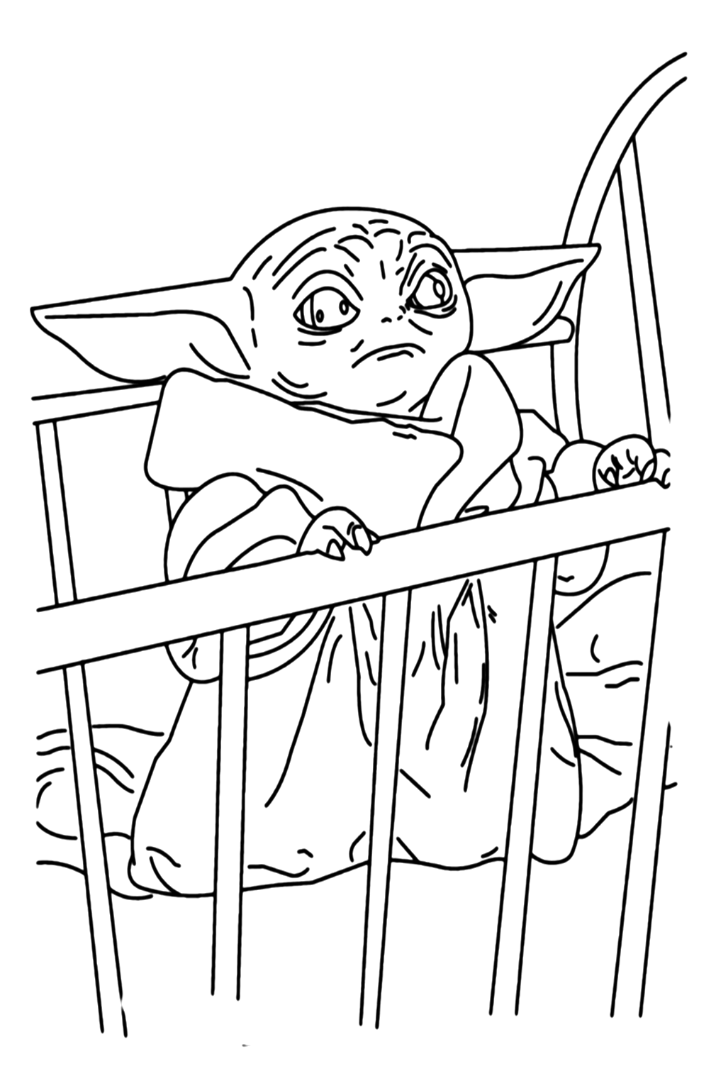 Baby Yoda Coloring Pages for Kids 60