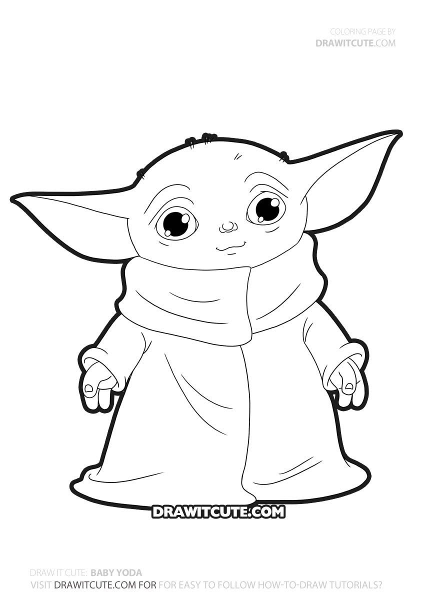 Baby Yoda Coloring Pages for Kids 62