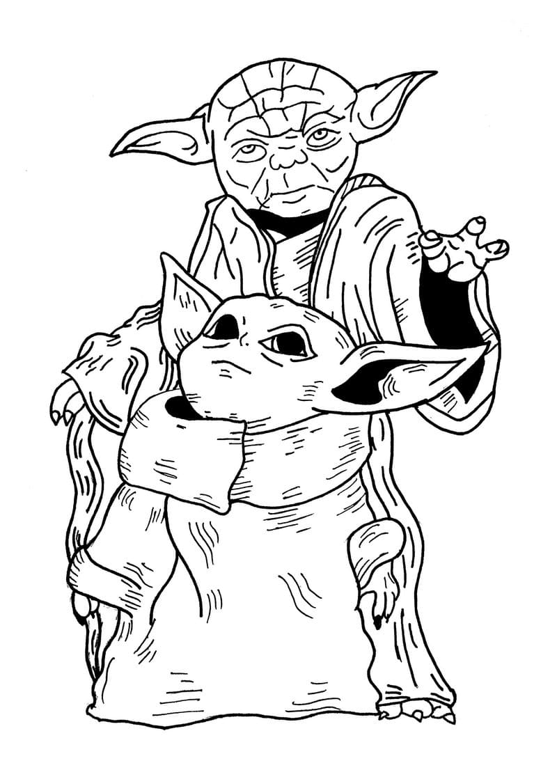 Baby Yoda Coloring Pages for Kids 64