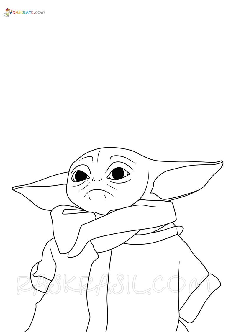 Baby Yoda Coloring Pages for Kids 65