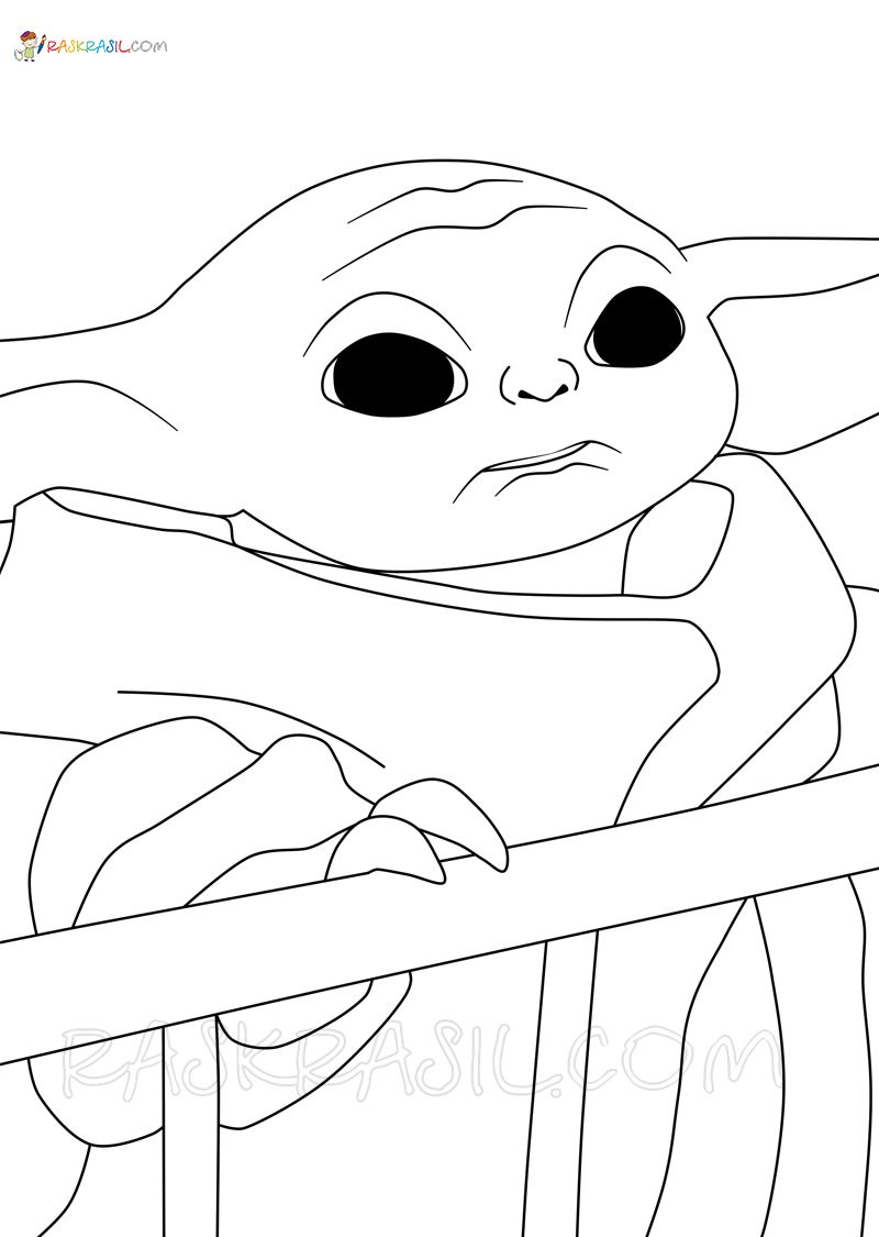 Baby Yoda Coloring Pages for Kids 66