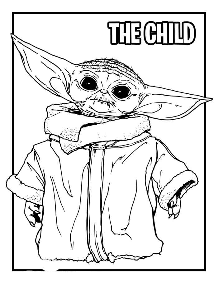 Baby Yoda Coloring Pages for Kids 68