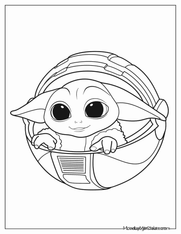 Baby Yoda Coloring Pages for Kids 70