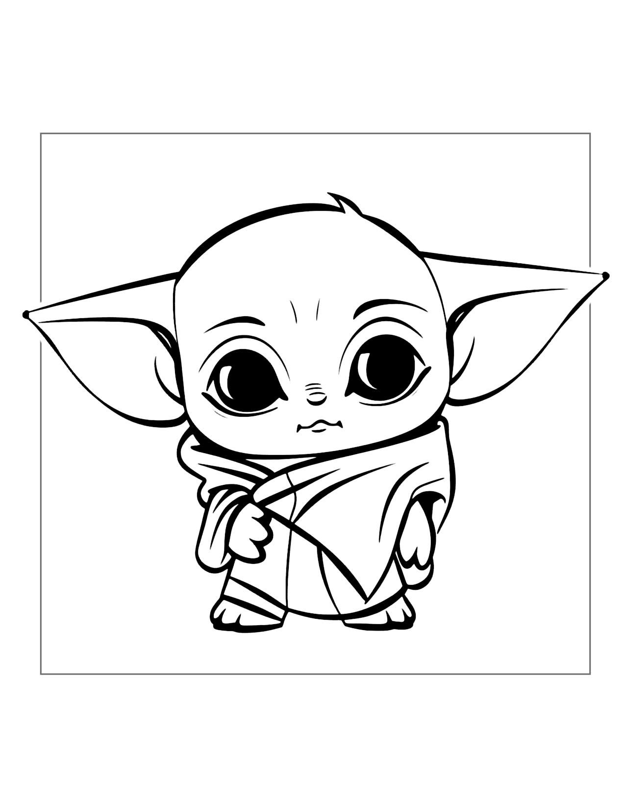 Baby Yoda Coloring Pages for Kids 72