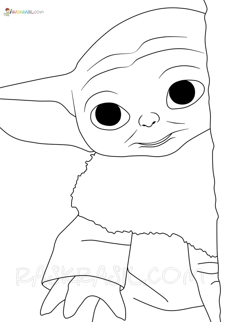 Baby Yoda Coloring Pages for Kids 74