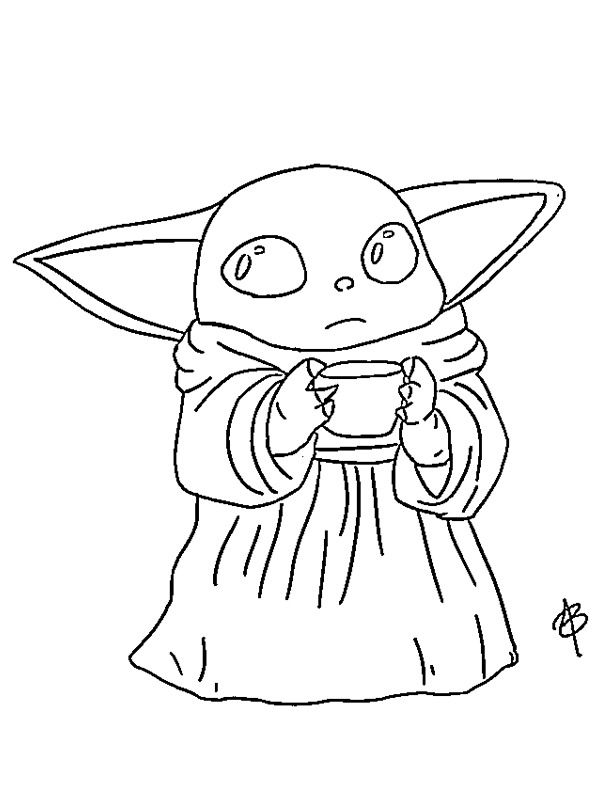 Baby Yoda Coloring Pages for Kids 75