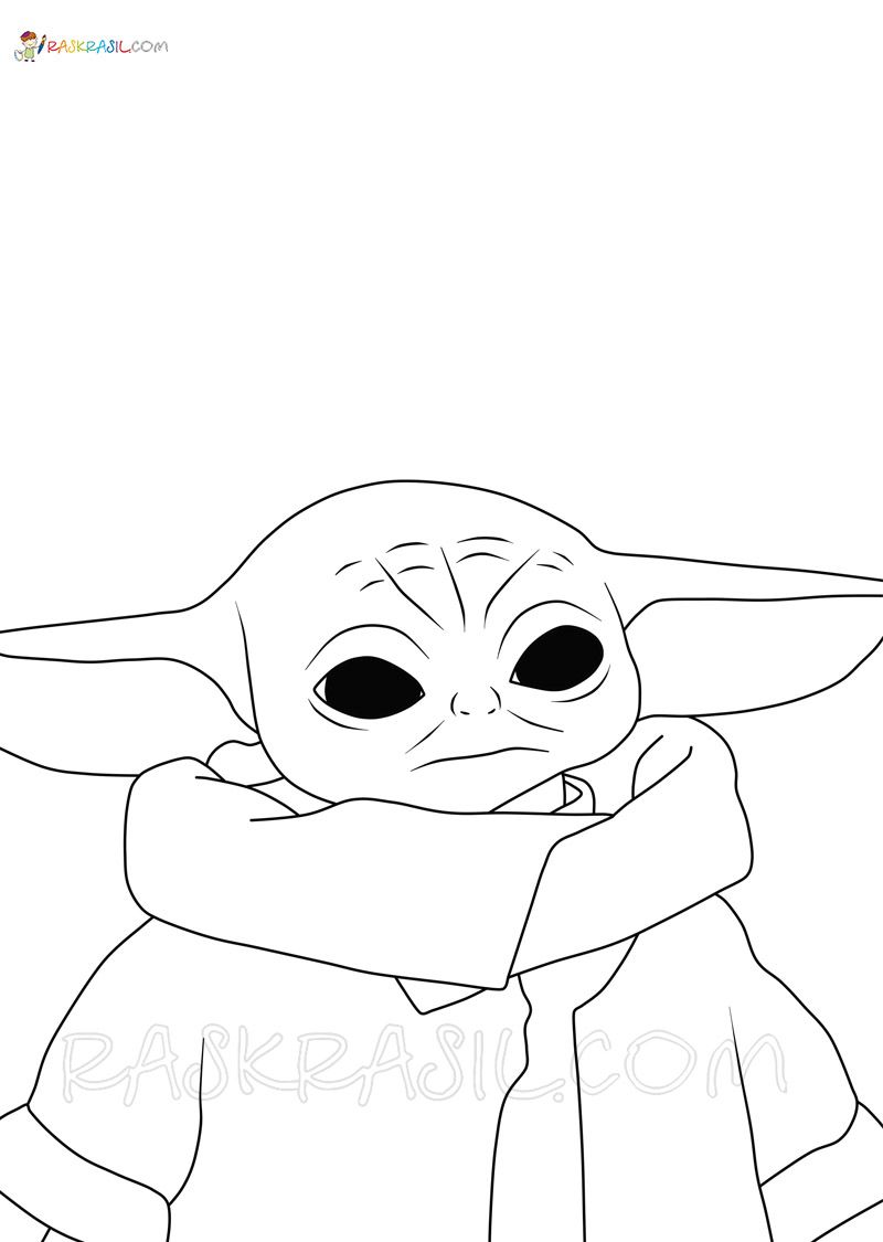 Baby Yoda Coloring Pages for Kids 77