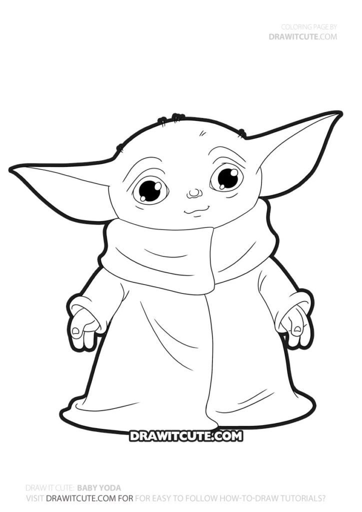 Baby Yoda Coloring Pages for Kids 89