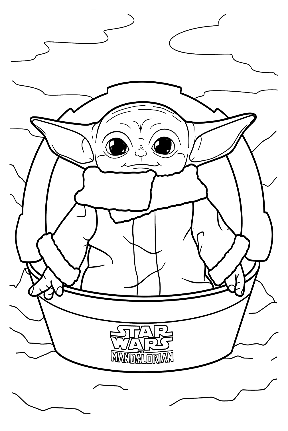 Baby Yoda Coloring Pages for Kids 90