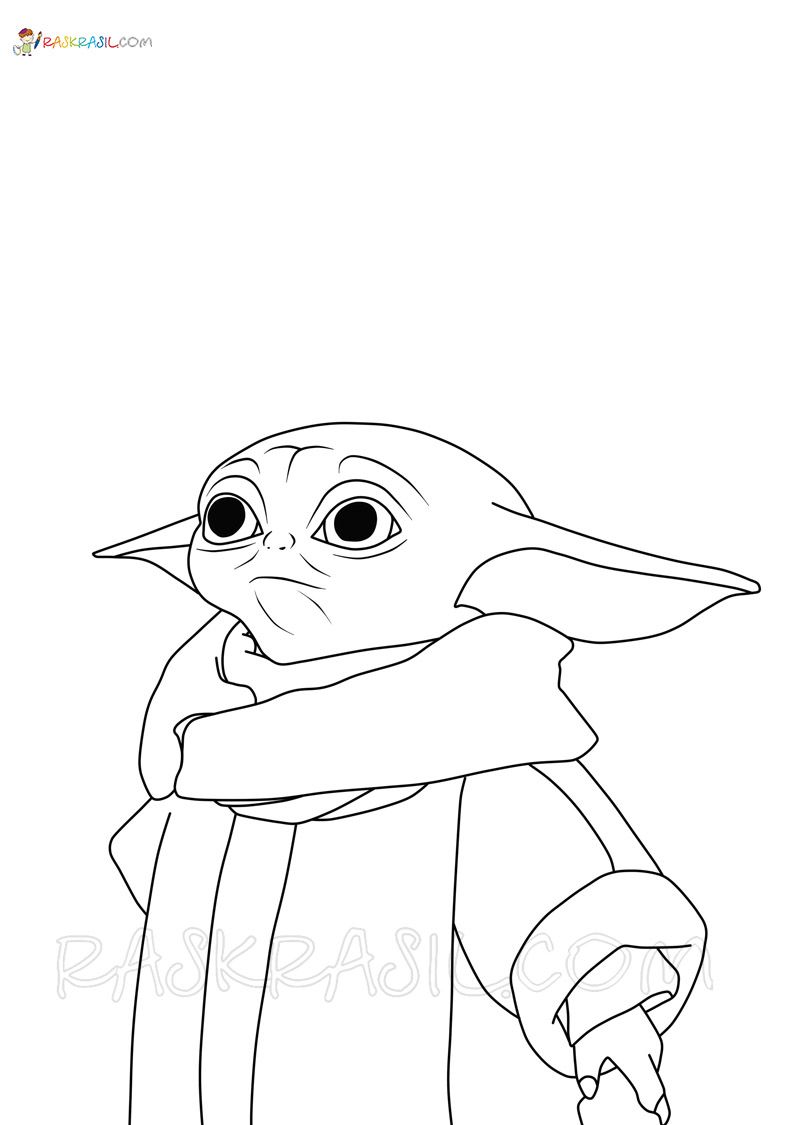 Baby Yoda Coloring Pages for Kids 95