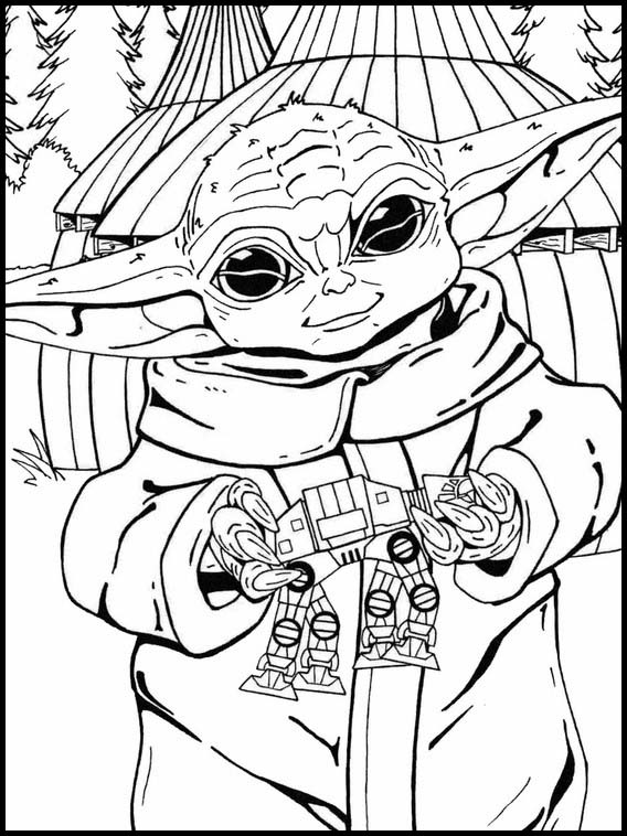 Baby Yoda Coloring Pages for Kids 96