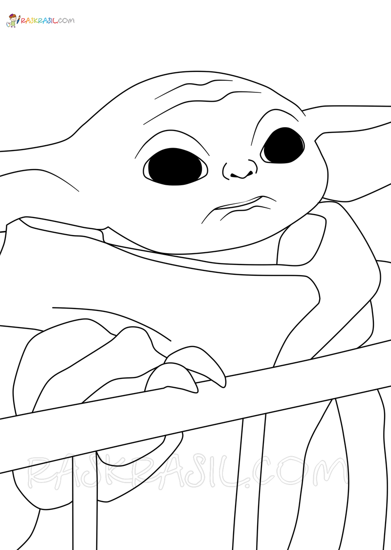 Baby Yoda Coloring Pages for Kids 97