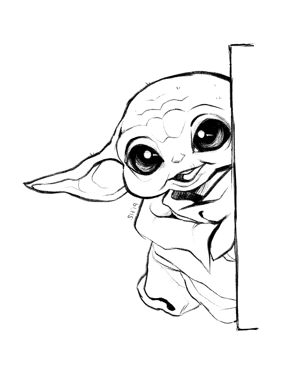 Baby Yoda Coloring Pages for Kids 98