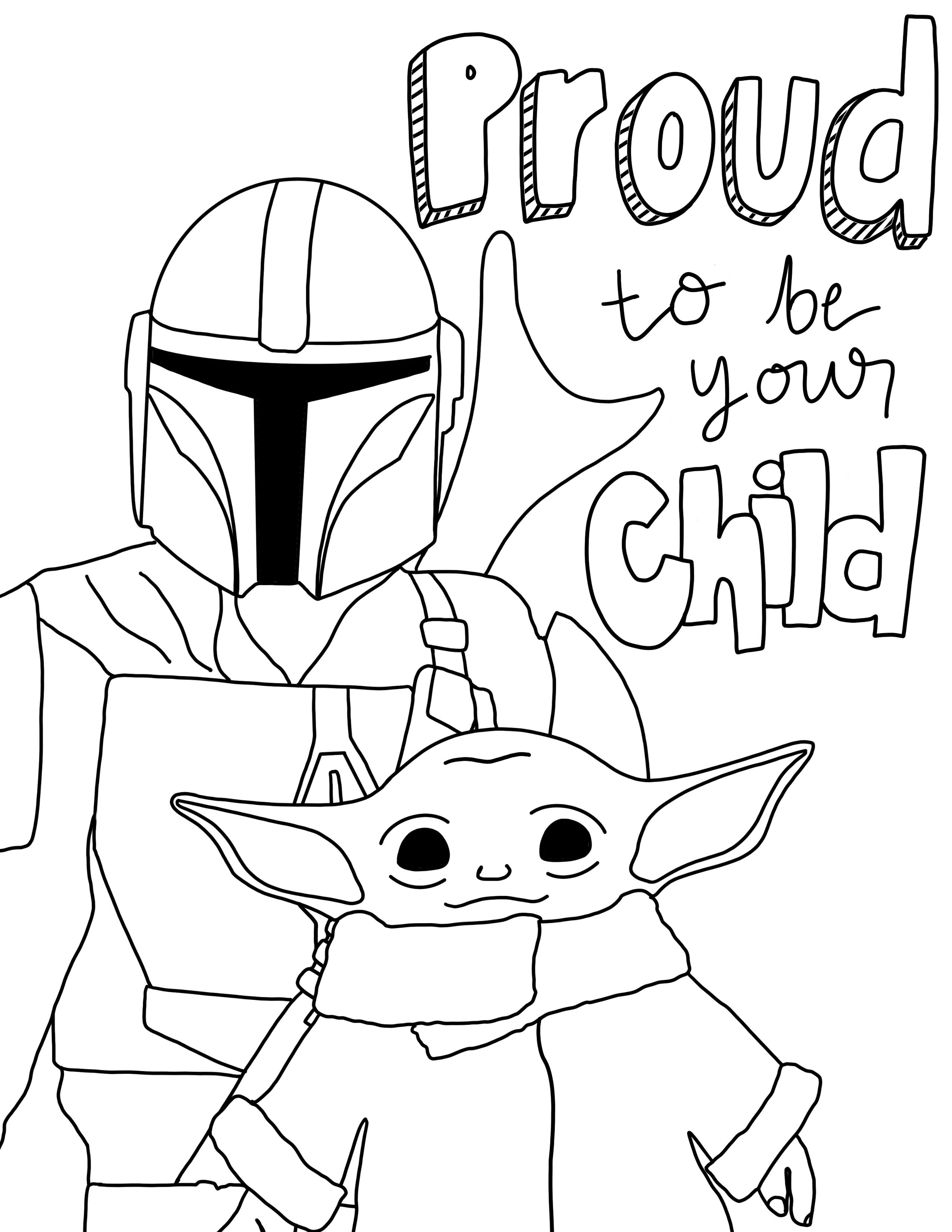 Baby Yoda Coloring Pages for Kids 99