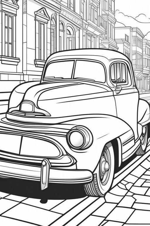 Car Coloring Pages: 150+ Rev Up Your Creativity with Classics to Concept Cars 118