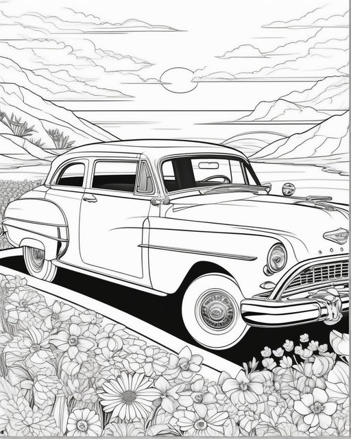 Car Coloring Pages: 150+ Rev Up Your Creativity with Classics to Concept Cars 127