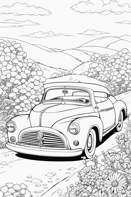 Car Coloring Pages: 150+ Rev Up Your Creativity with Classics to Concept Cars 135