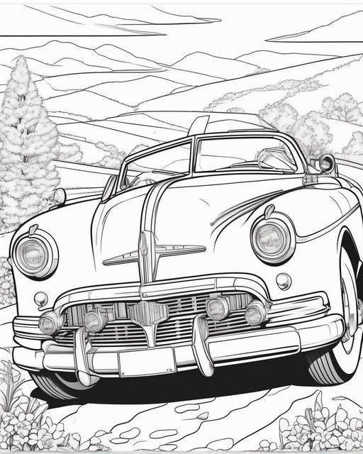 Car Coloring Pages: 150+ Rev Up Your Creativity with Classics to Concept Cars 144