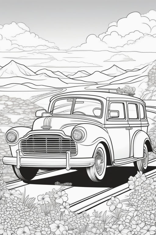 Car Coloring Pages: 150+ Rev Up Your Creativity with Classics to Concept Cars 15