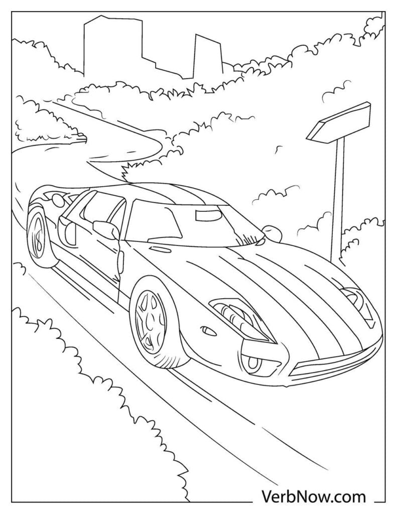 Car Coloring Pages: 150+ Rev Up Your Creativity with Classics to Concept Cars 40