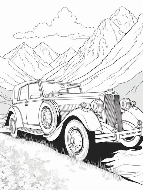 Car Coloring Pages: 150+ Rev Up Your Creativity with Classics to Concept Cars 43