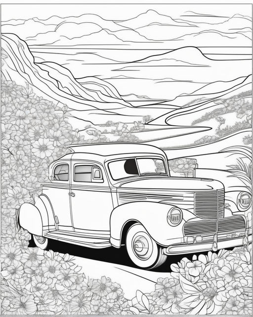 Car Coloring Pages: 150+ Rev Up Your Creativity with Classics to Concept Cars 60