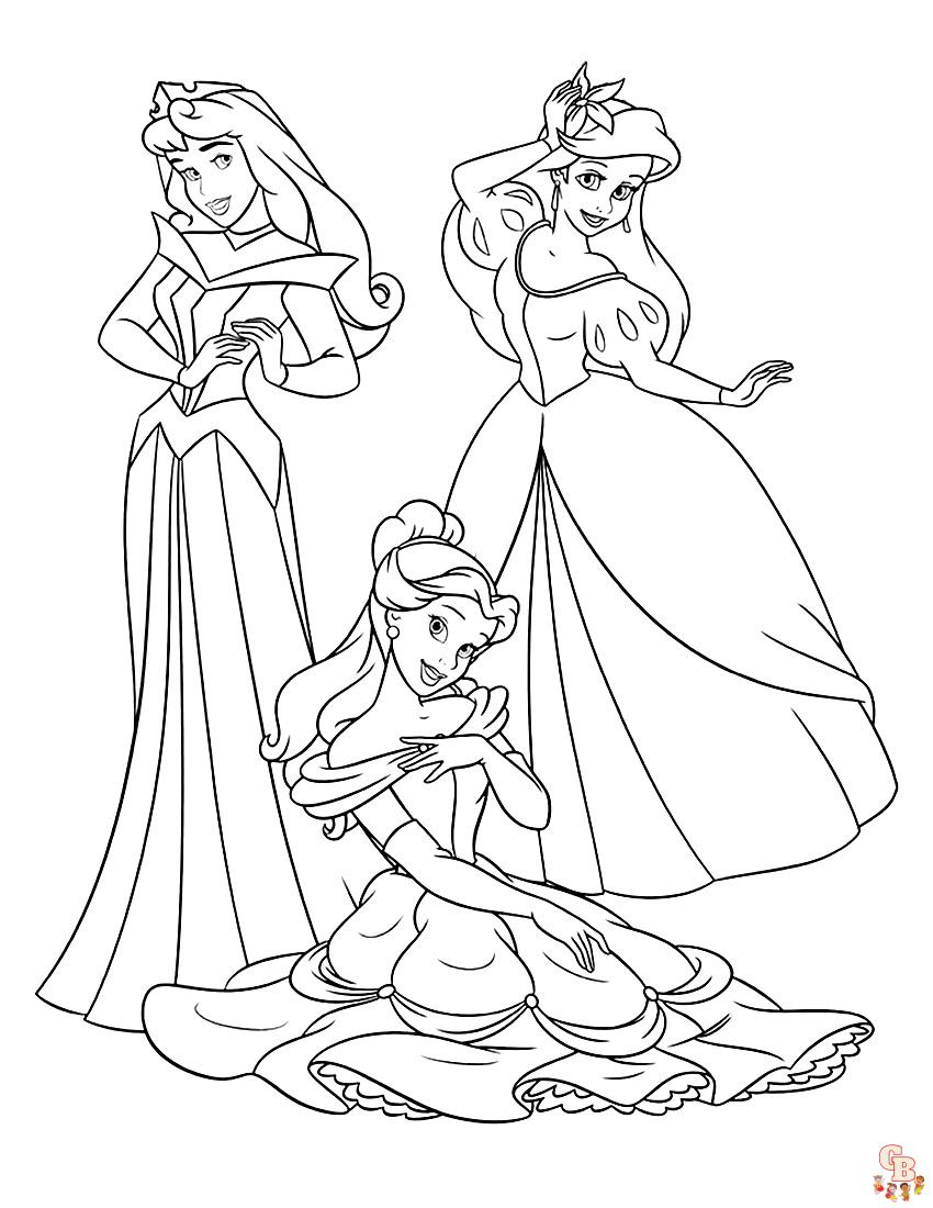 Disney Princesses Coloring Pages Free Printable 116