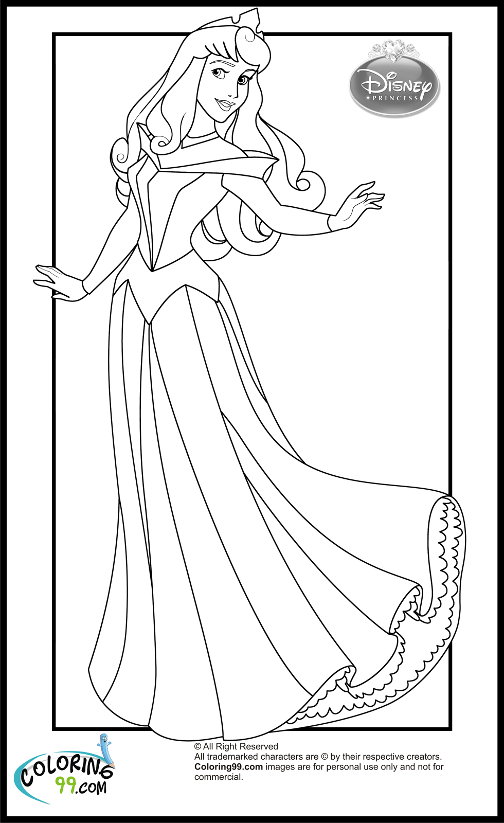 Disney Princesses Coloring Pages Free Printable 117