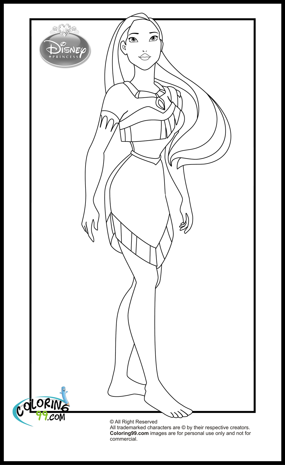 Disney Princesses Coloring Pages Free Printable 120