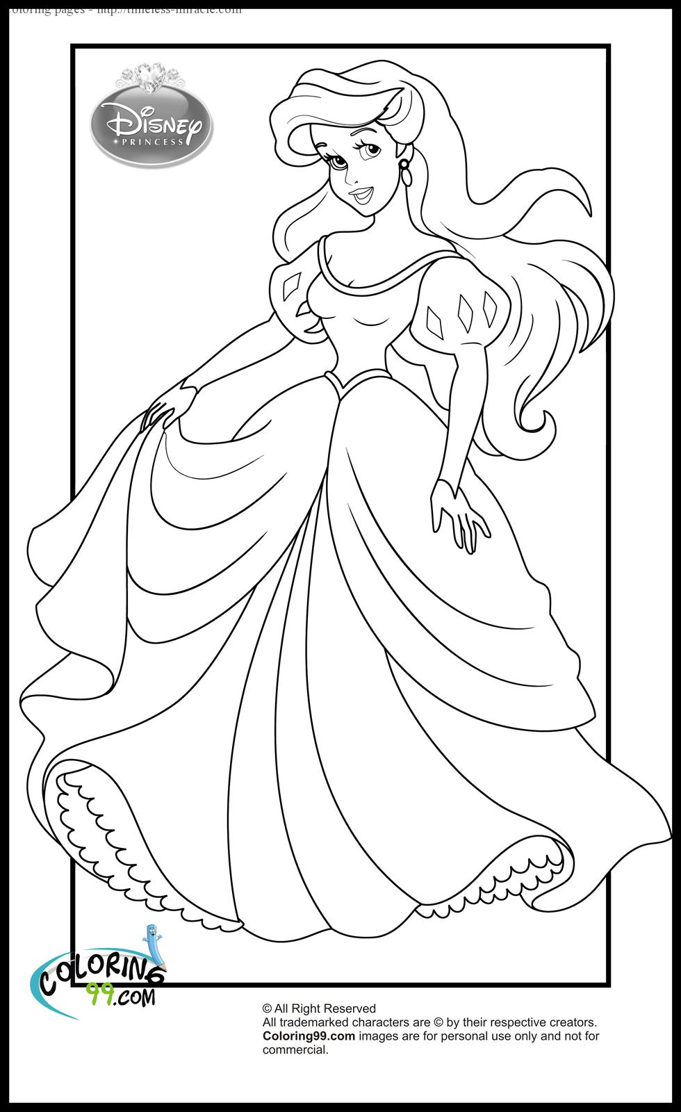 Disney Princesses Coloring Pages Free Printable 135