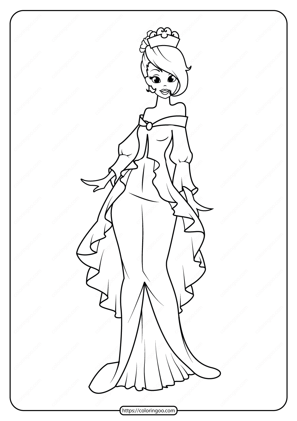 Disney Princesses Coloring Pages Free Printable 153