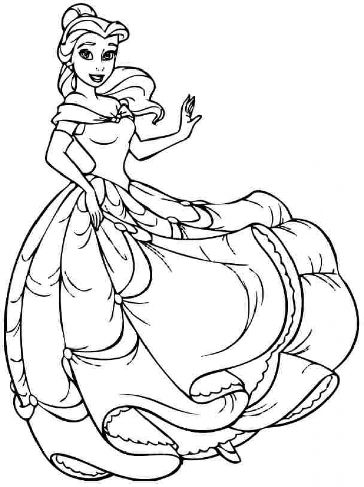 Disney Princesses Coloring Pages Free Printable 154