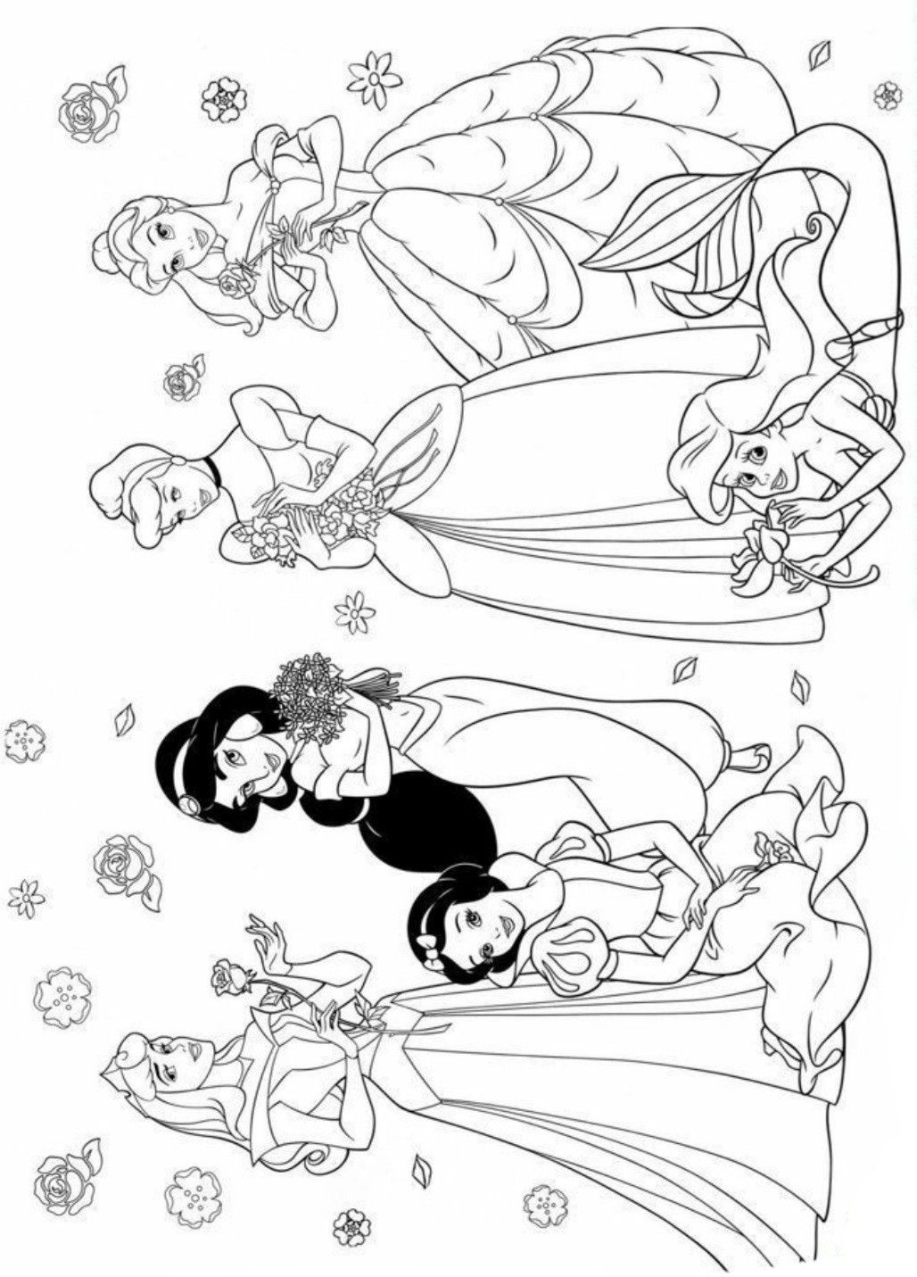 Disney Princesses Coloring Pages Free Printable 16