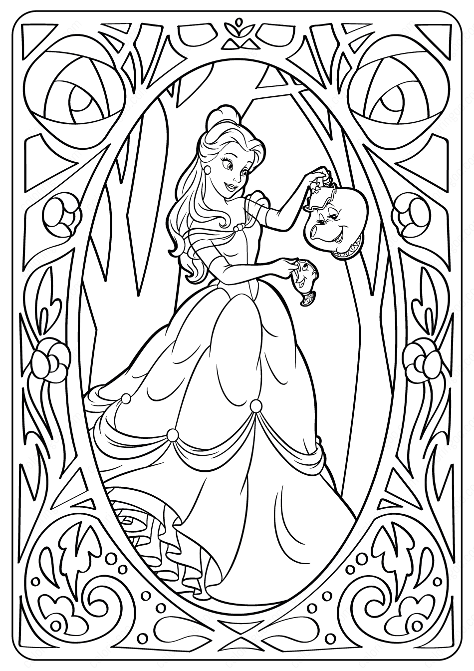 Disney Princesses Coloring Pages Free Printable 29