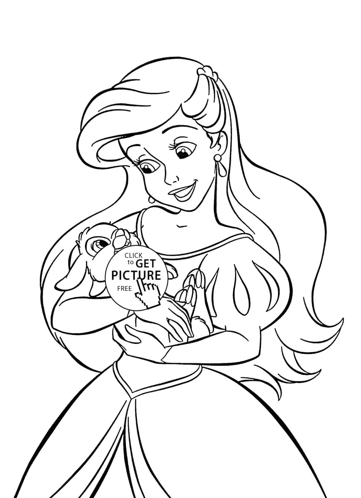 Disney Princesses Coloring Pages Free Printable 3