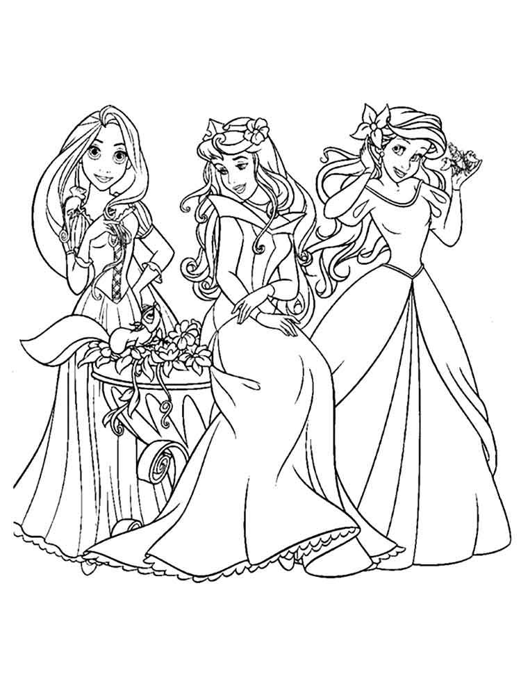 Disney Princesses Coloring Pages Free Printable 31