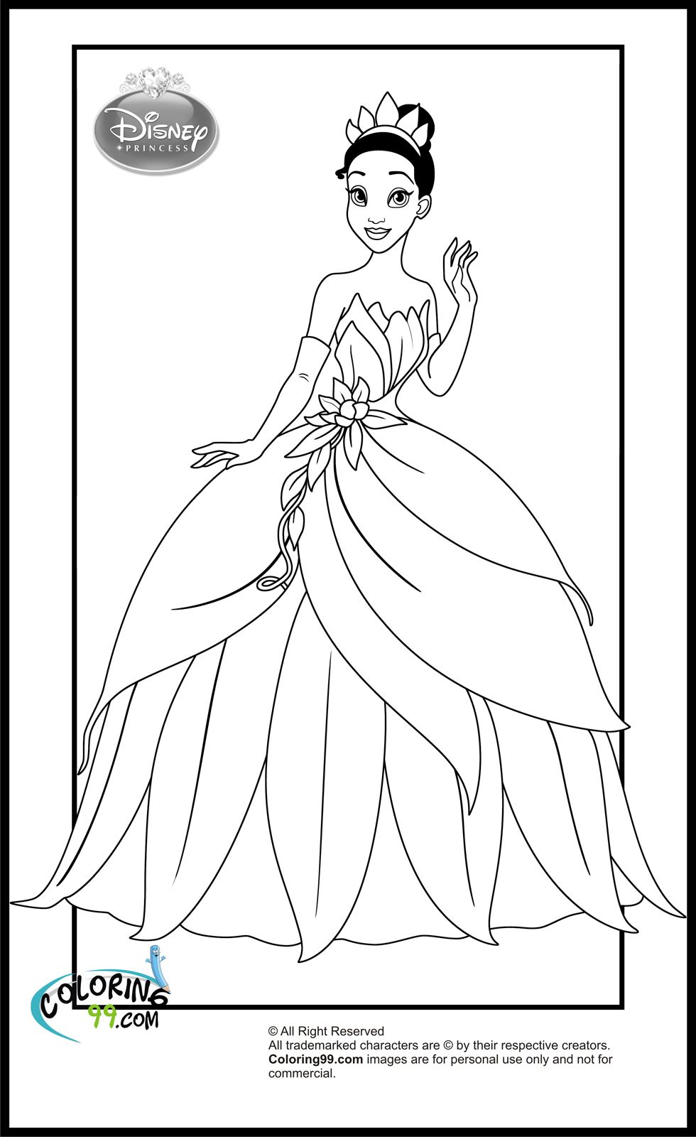 Disney Princesses Coloring Pages Free Printable 33