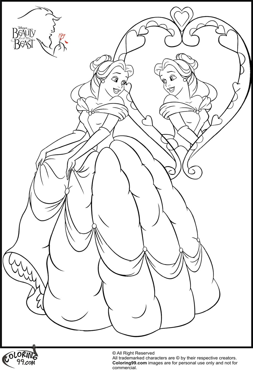 Disney Princesses Coloring Pages Free Printable 55