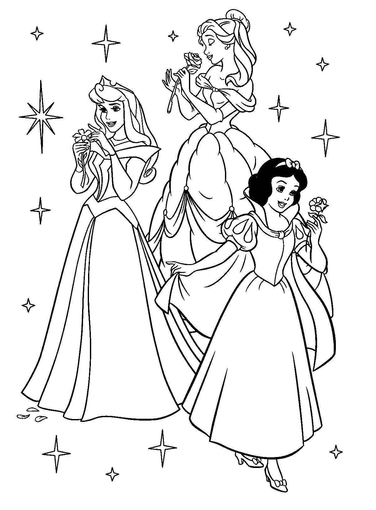 Disney Princesses Coloring Pages Free Printable 72