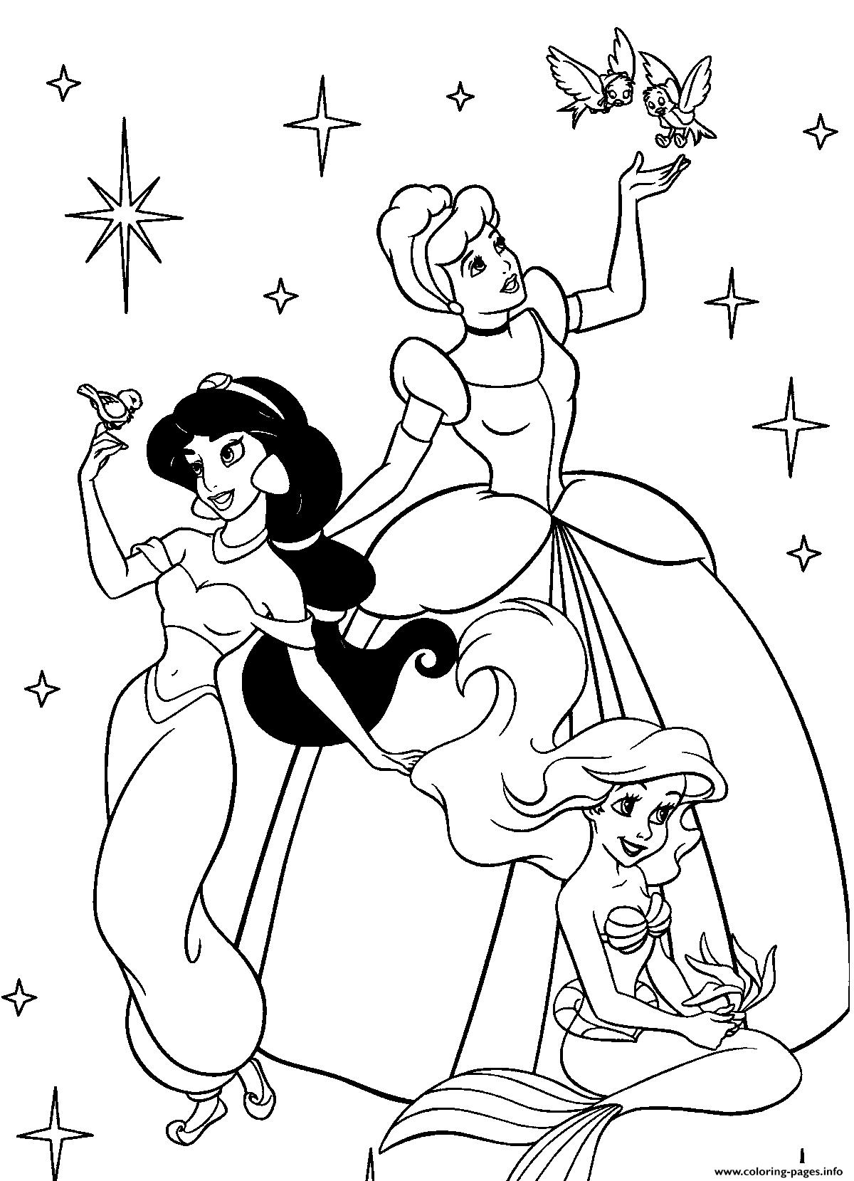 Disney Princesses Coloring Pages Free Printable 75