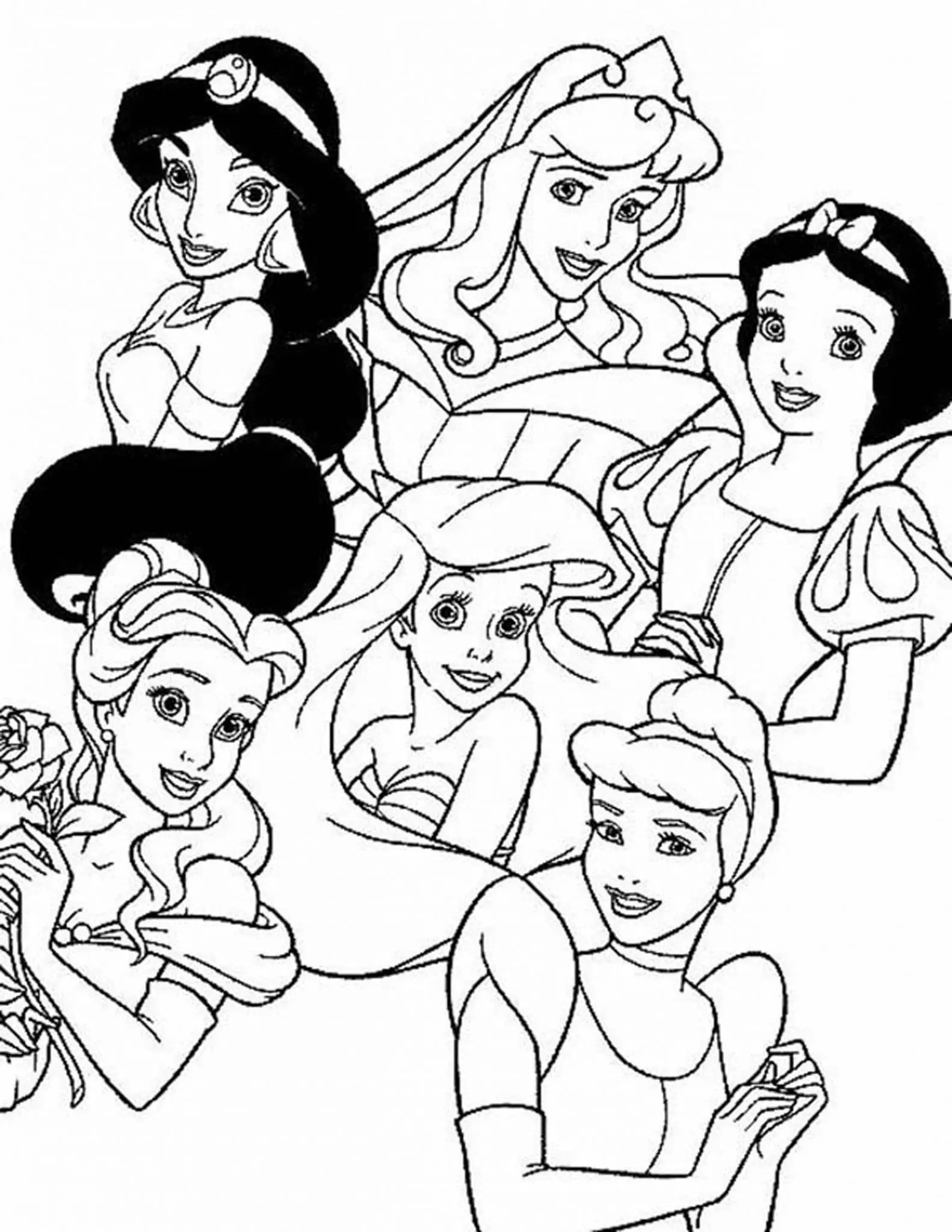 Disney Princesses Coloring Pages Free Printable 76