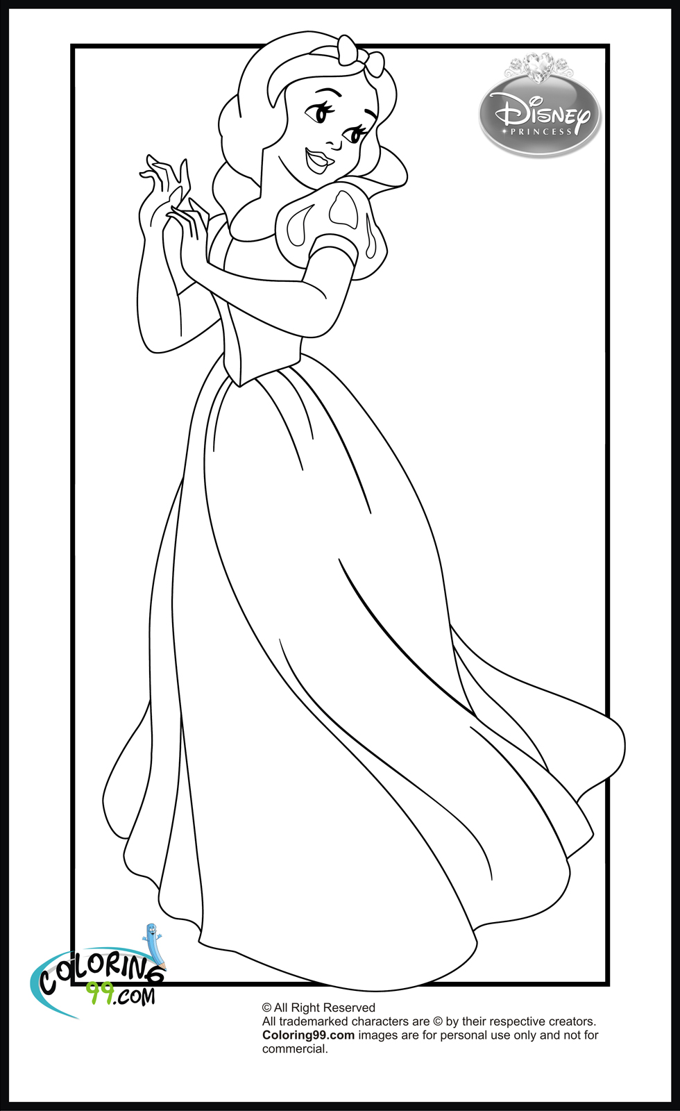 Disney Princesses Coloring Pages Free Printable 79