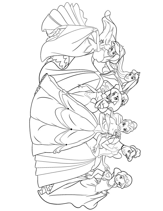 Disney Princesses Coloring Pages Free Printable 81