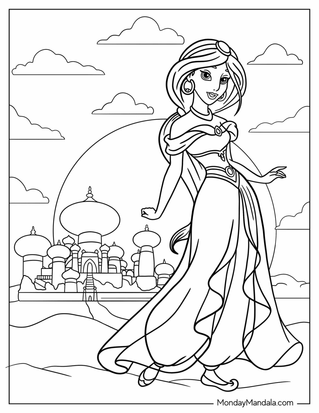 Disney Princesses Coloring Pages Free Printable 84